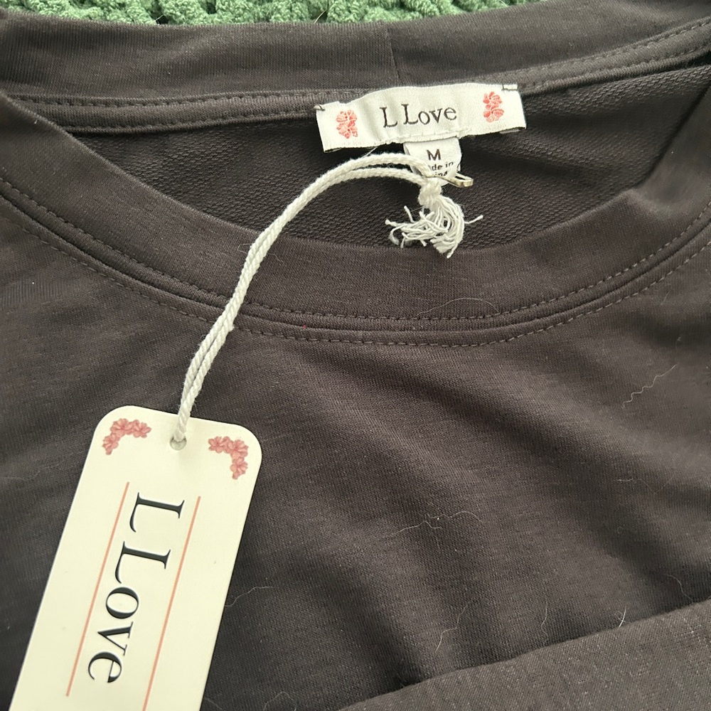 Love, Fire Dark Brown Top